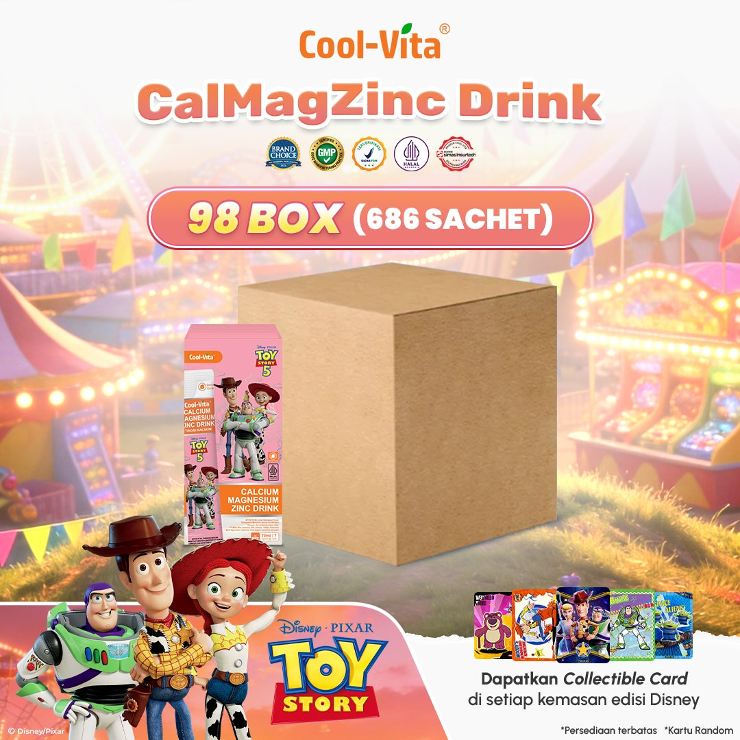 IP Wholesale Coolvita Calcium Magnesium Zinc Drink (Calcium+ Drink) – Suplemen Cair Kalsium, Magnesium Vitamin D Rasa Strawberry