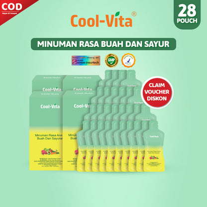 [28 pcs] Coolvita Minuman Rasa Buah dan Sayuran 4 Box