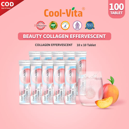 Coolvita Collagen Effervescent 10 Botol isi 10 Tablet