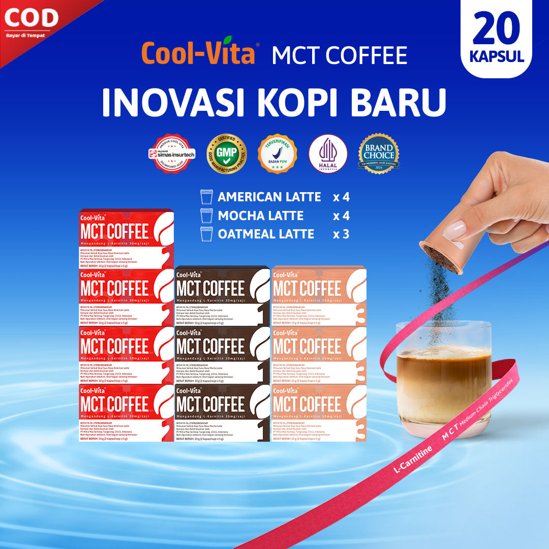 10 Box [20 Kapsul] Coolvita MCT Coffee Mix Packaging