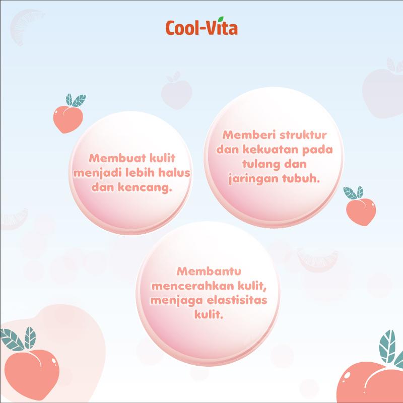 Coolvita Minuman Larut Rasa Buah Peach 6 botol dan 1 Box MCT Coffee Rasa American Latte