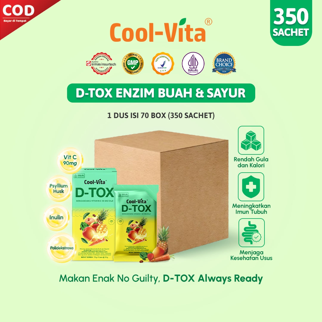 Wholesale D-Tox Powder Enzim Buah dan Sayur 1 Dus isi 70 Box
