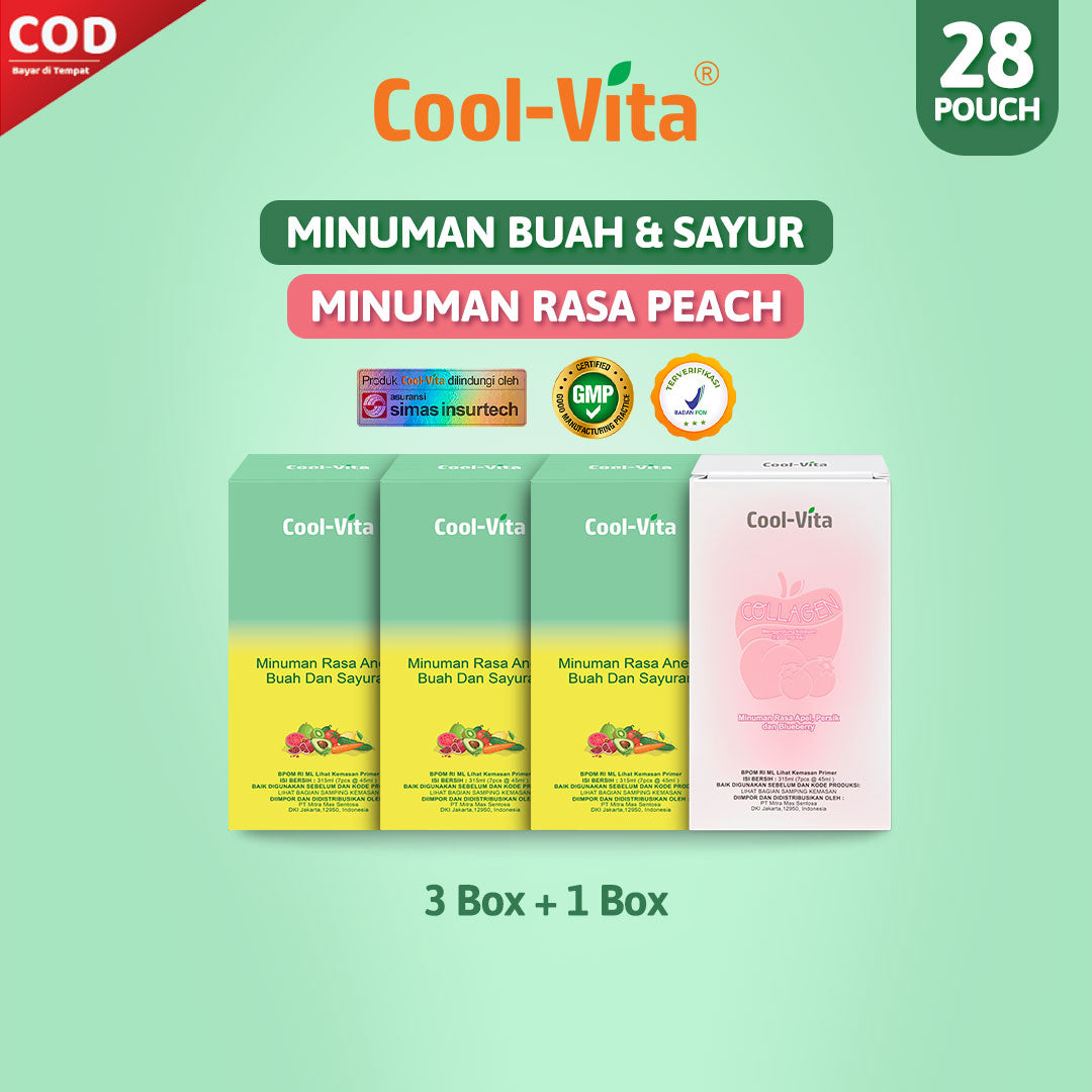 3 Box Minuman Rasa Buah dan Sayur + Premium Collagen Ready to Drink 1 Box