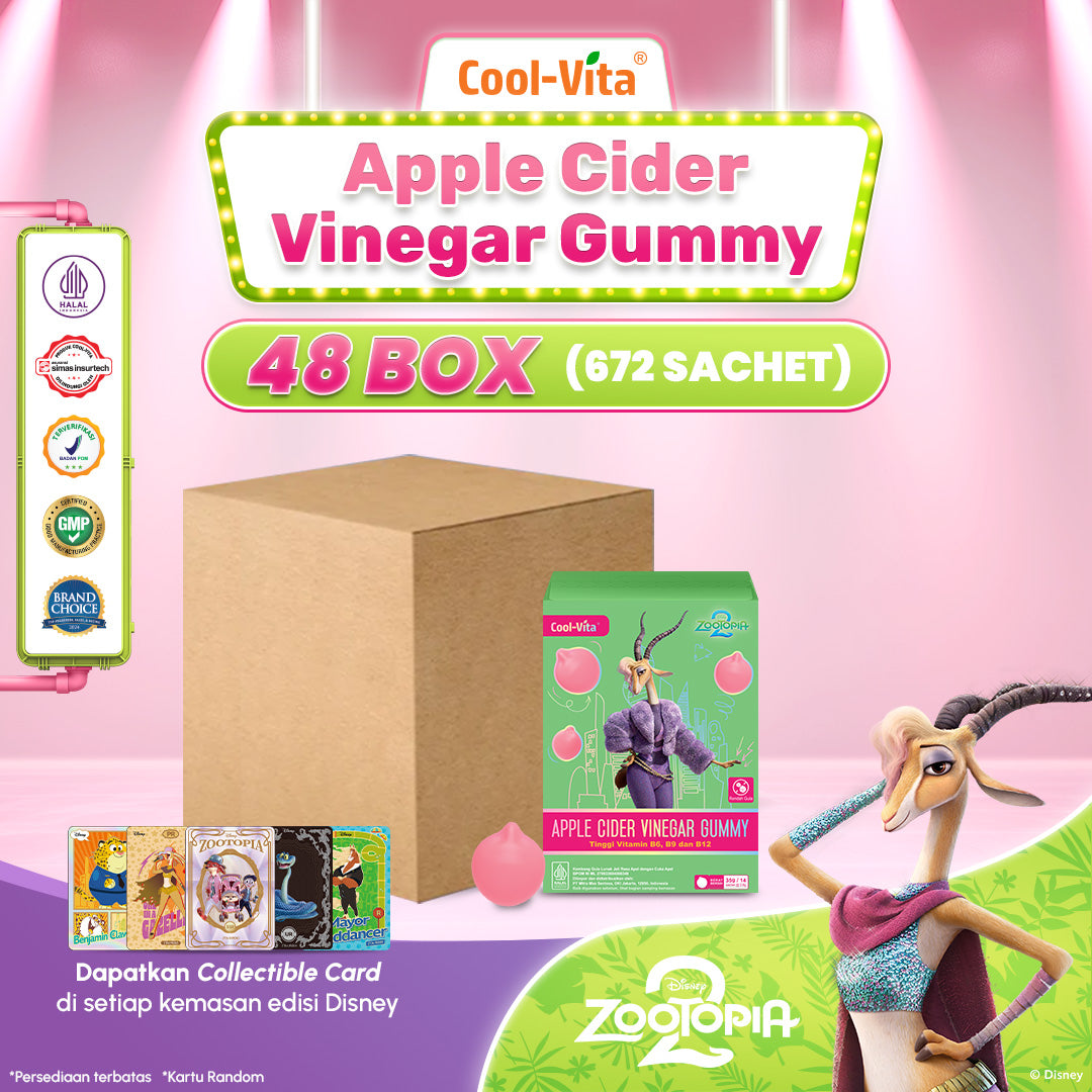 IP Wholesale Apple Cider Vinegar Gummy 1 Dus isi 48 Box
