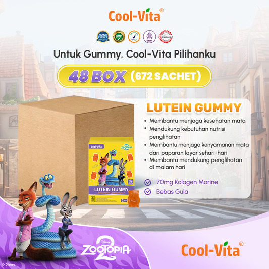 IP DISNEY Lutein Gummy Rasa Mix Berry 1 Dus isi 48 Box