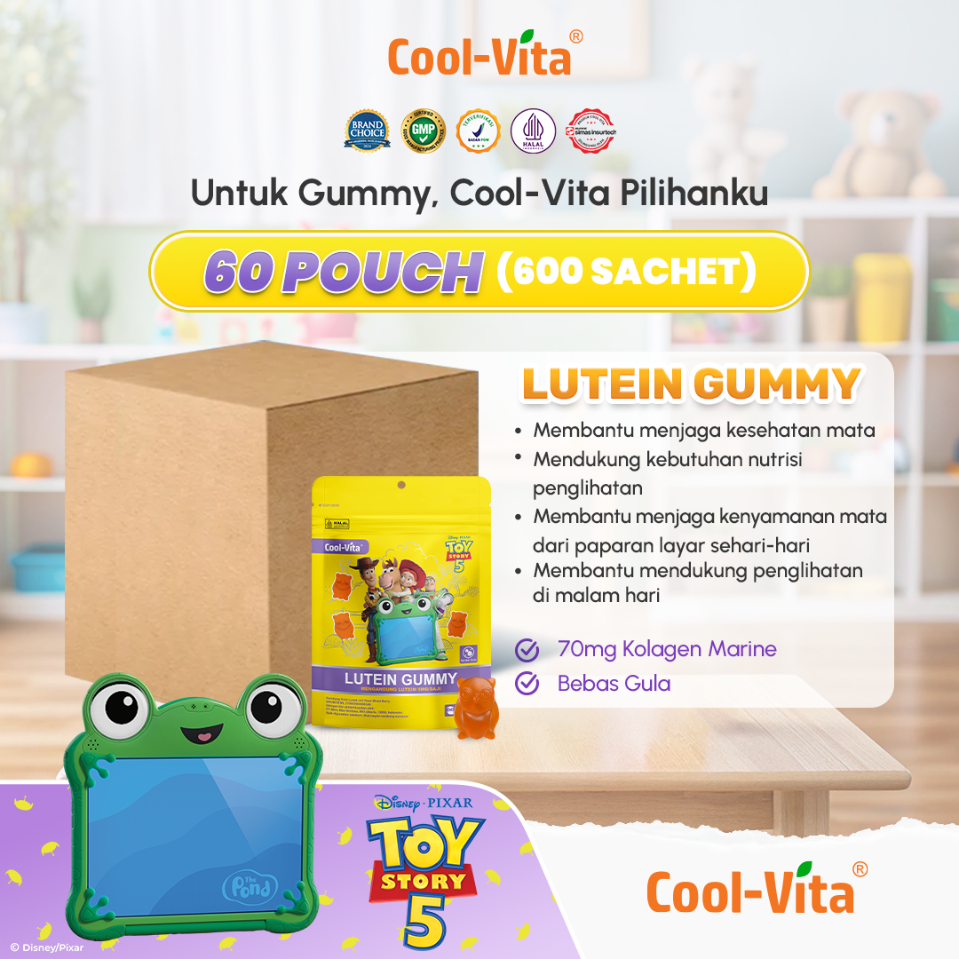 IP Lutein Gummy Rasa Mix Berry 1 Dus isi 60 Pouch