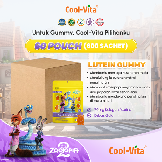 IP DISNEY Lutein Gummy Rasa Mix Berry 1 Dus isi 60 Pouch
