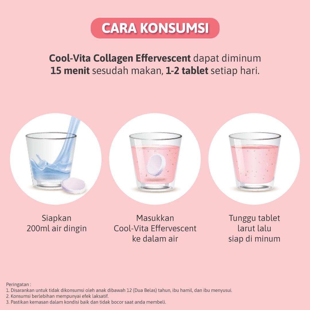 Coolvita Collagen Effervescent 10 Botol isi 10 Tablet