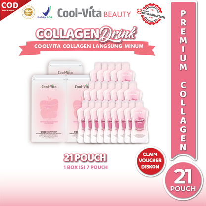 [10 Hari] Collagen Premium Langsung Minum 3000mg 3 Box